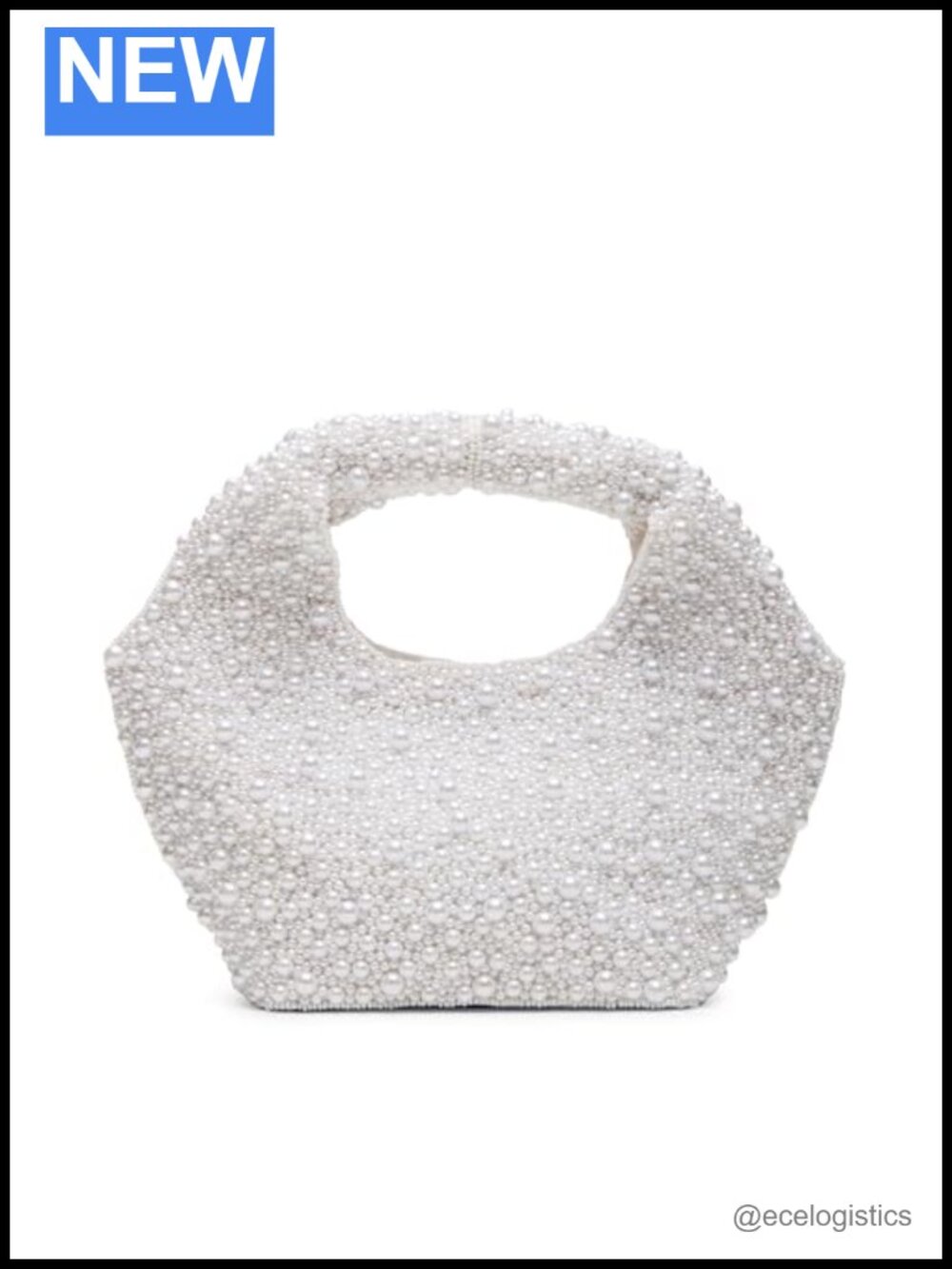 Beaded Evening Bag with Top Handle for Women